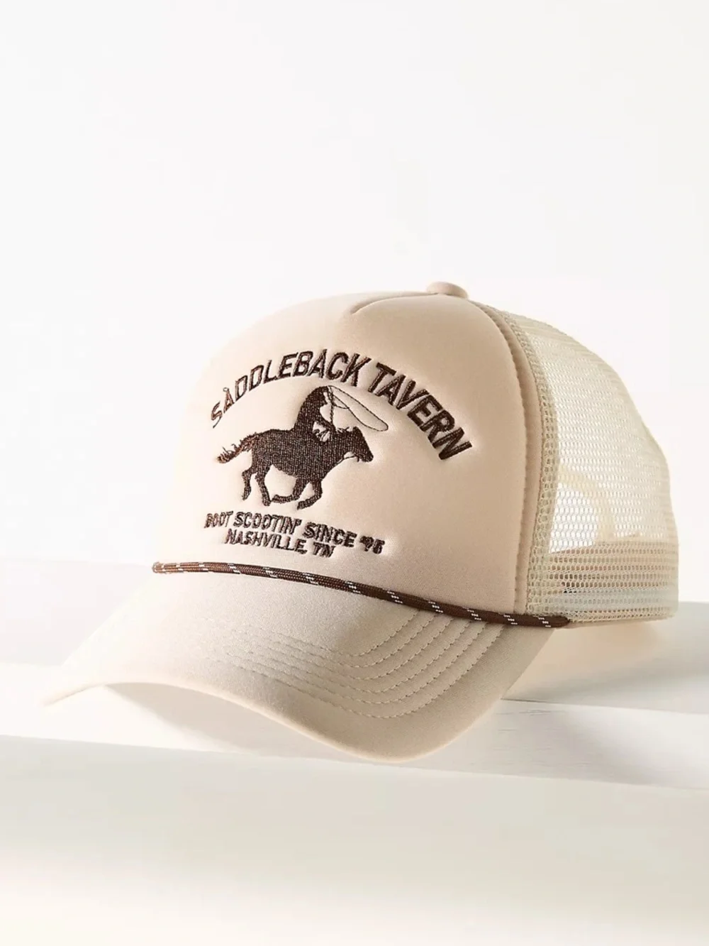 NWOT Anthropologie Worn/West Saddleback Tavern Trucker Hat